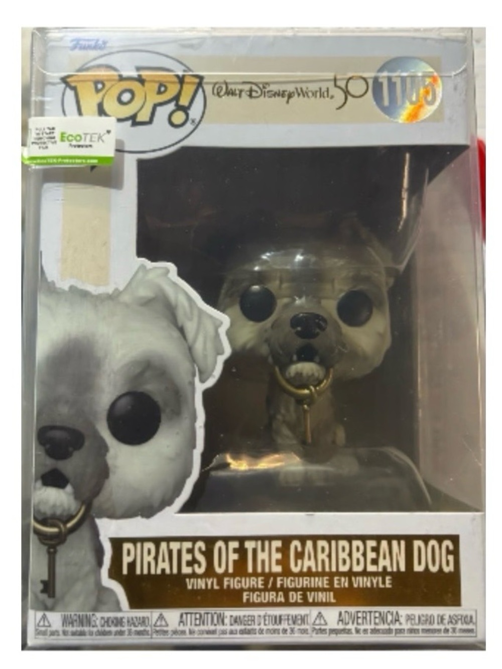 Funko Pirates of the Caribbean Dog Vinyl Figure - Beige, Black, Gold New